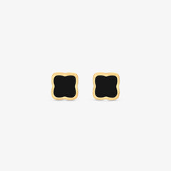 Rosalyn Leaf Earring - Black