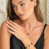 Rosalyn Leaf Earring - Black